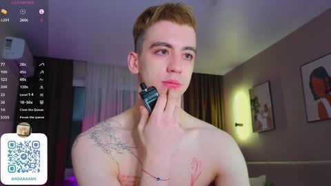 Snapshot of adampolerno chatting on January 2025 12:17:02 AM Hi Im Adam Glad to see u here 3 And its my first day online show from January 2025 12:17:02 AM