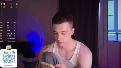 Snapshot of adampolerno chatting on February 2025 12:47:01 PM Hi Im Adam Glad to see u here 3 And its my first day online show from February 2025 12:47:01 PM