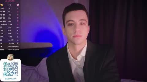 Snapshot of adampolerno chatting on February 2025 09:15:01 AM Hi Im Adam Glad to see u here 3 And its my first day online show from February 2025 09:15:01 AM