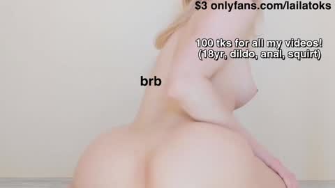 Snapshot of lailatoks chatting on December 2024 12:11:02 AM lailatoks - TIP 100 tks  get all my videos 22 VIDEOS SQUIRT PUSSY DILDO online show from December 2024 12:11:02 AM