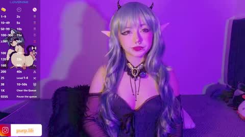 Snapshot of purplelilith3 chatting on May 2026 03:02:01 AM Purple Lilith online show from May 2026 03:02:01 AM