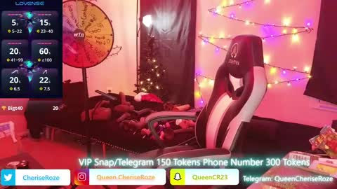 Snapshot of queencroze chatting on December 2024 01:29:01 AM Queen Cherise Roze online show from December 2024 01:29:01 AM