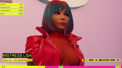  MISTRESS LISA  FIRST 3DXCHAT CAMGIRL   3dxchat anime gaming mistress domina online show from December 2025 11:23:01 PM