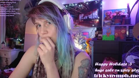 Snapshot of tricky_nymph chatting on December 2024 03:45:01 AM Cassie online show from December 2024 03:45:01 AM