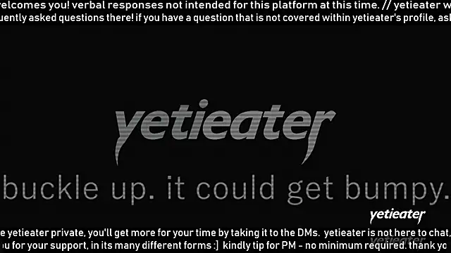 Snapshot of yetieater chatting on May 2026 05:07:02 PM yetieater online show from May 2026 05:07:02 PM