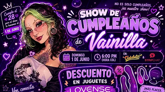 vainilla doll online show from June 2026 02:14:02 AM