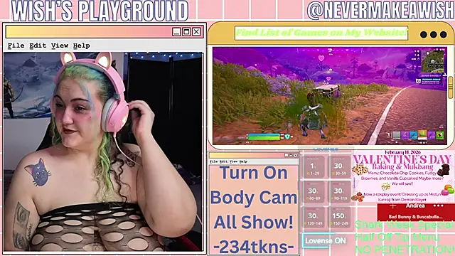 nevermakeawish online show from February 2026 04:46:01 PM