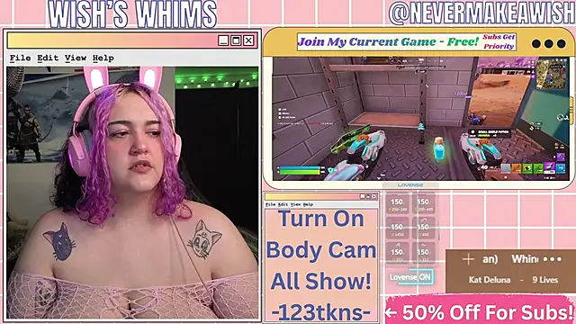 Snapshot of nevermakeawish chatting on May 2026 10:36:01 AM nevermakeawish online show from May 2026 10:36:01 AM