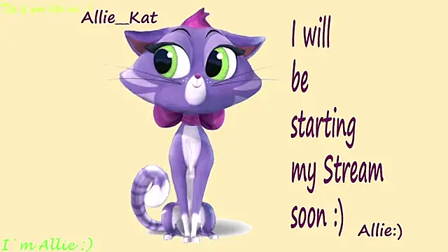 Snapshot of Allie_Kat chatting on May 2026 01:27:01 PM Allie Kat online show from May 2026 01:27:01 PM