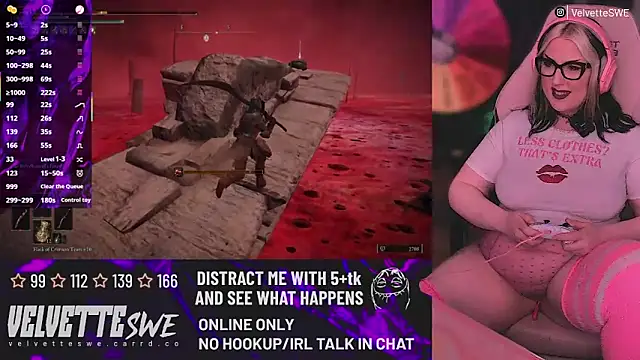 VelvetteSWE online show from July 2026 03:45:01 AM
