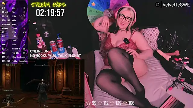 VelvetteSWE online show from July 2026 05:52:01 PM